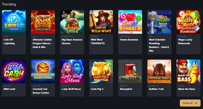 Club House Casino games